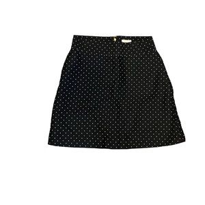 Kate Spade mini skirt size 6 black & white polka dots